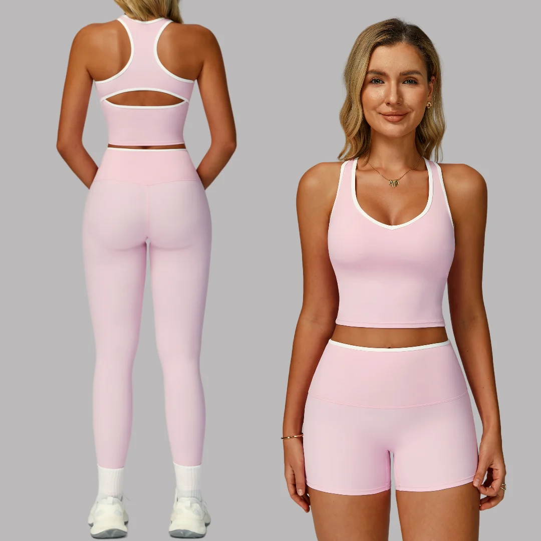 Nude Pant Yoga Set Sports Fitness Tight Lift Buttocks Backless Shorts Sports Vest Suit Outdoor Workout Clothing Gym Legging Suit
Nude Pant Yoga Set Sports Fitness Tight Lift Buttocks Backless Shorts Sports Vest Suit Outdoor Workout Clothing Gym Legging Suit