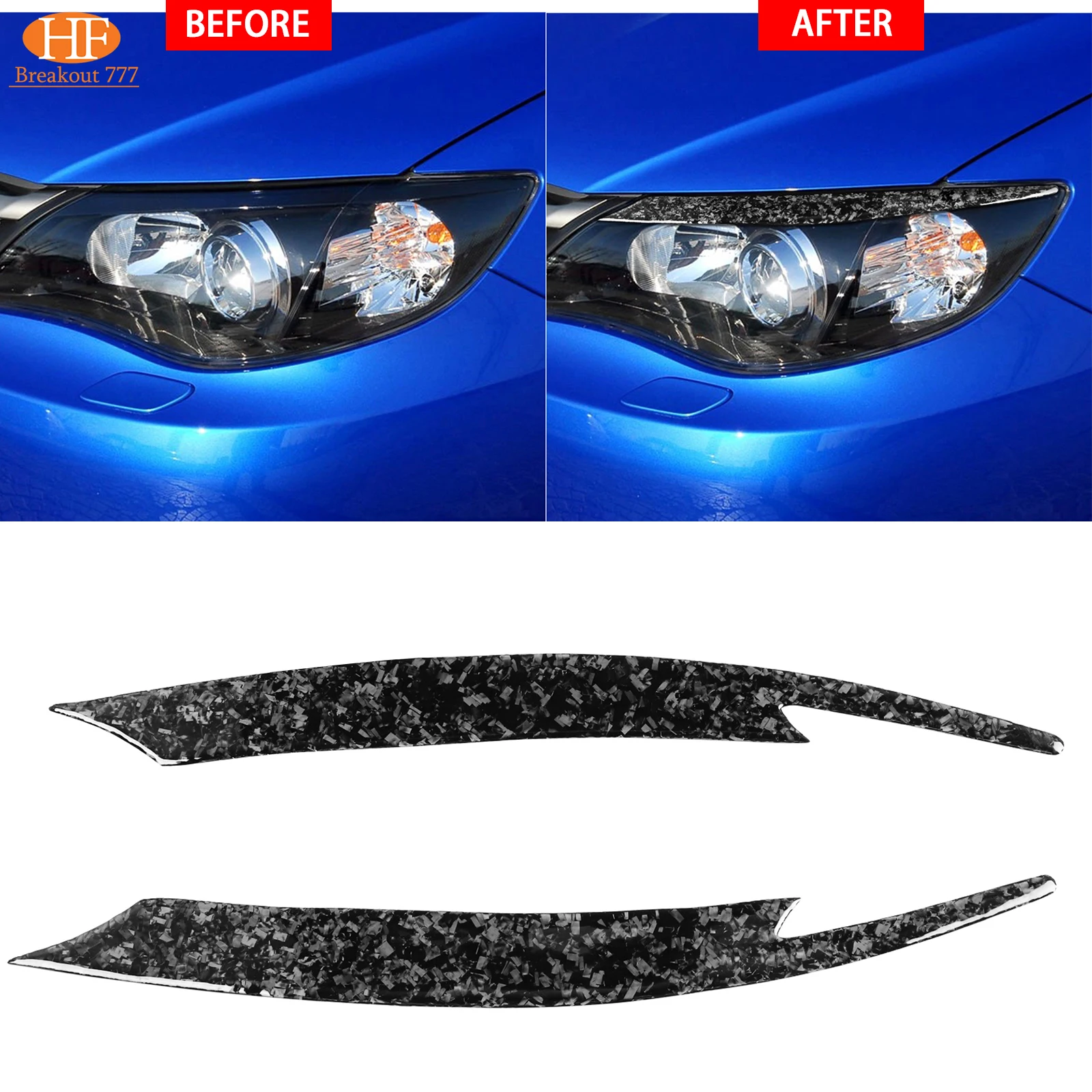 For Subaru Impreza WRX STI 2008-2011 Front Lamp Eyebrow Headlight Covers Carbon Fiber 2PCS Car Lamp Eyelids
For Subaru Impreza WRX STI 2008-2011 Front Lamp Eyebrow Headlight Covers Carbon Fiber 2PCS Car Lamp Eyelids