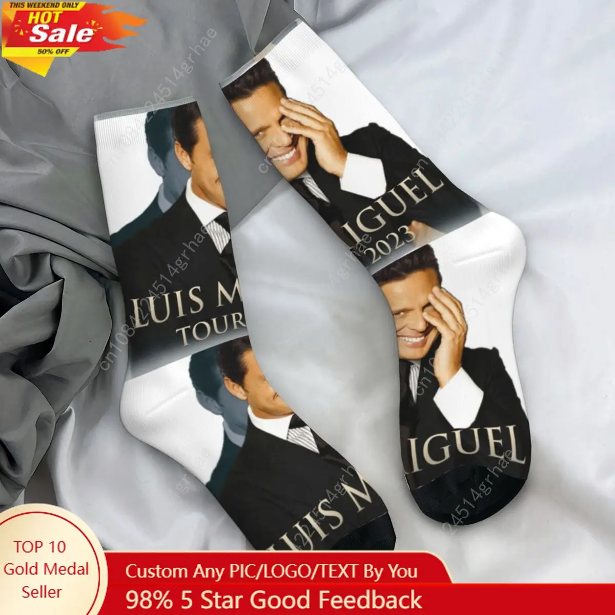 Luis Miguel Tour 2024 Mexican Singer Stockings El Sol De Mexico Modern Socks Autumn Non Skid Socks Men Climbing Soft Socks
Luis Miguel Tour 2024 Mexican Singer Stockings El Sol De Mexico Modern Socks Autumn Non Skid Socks Men Climbing Soft Socks