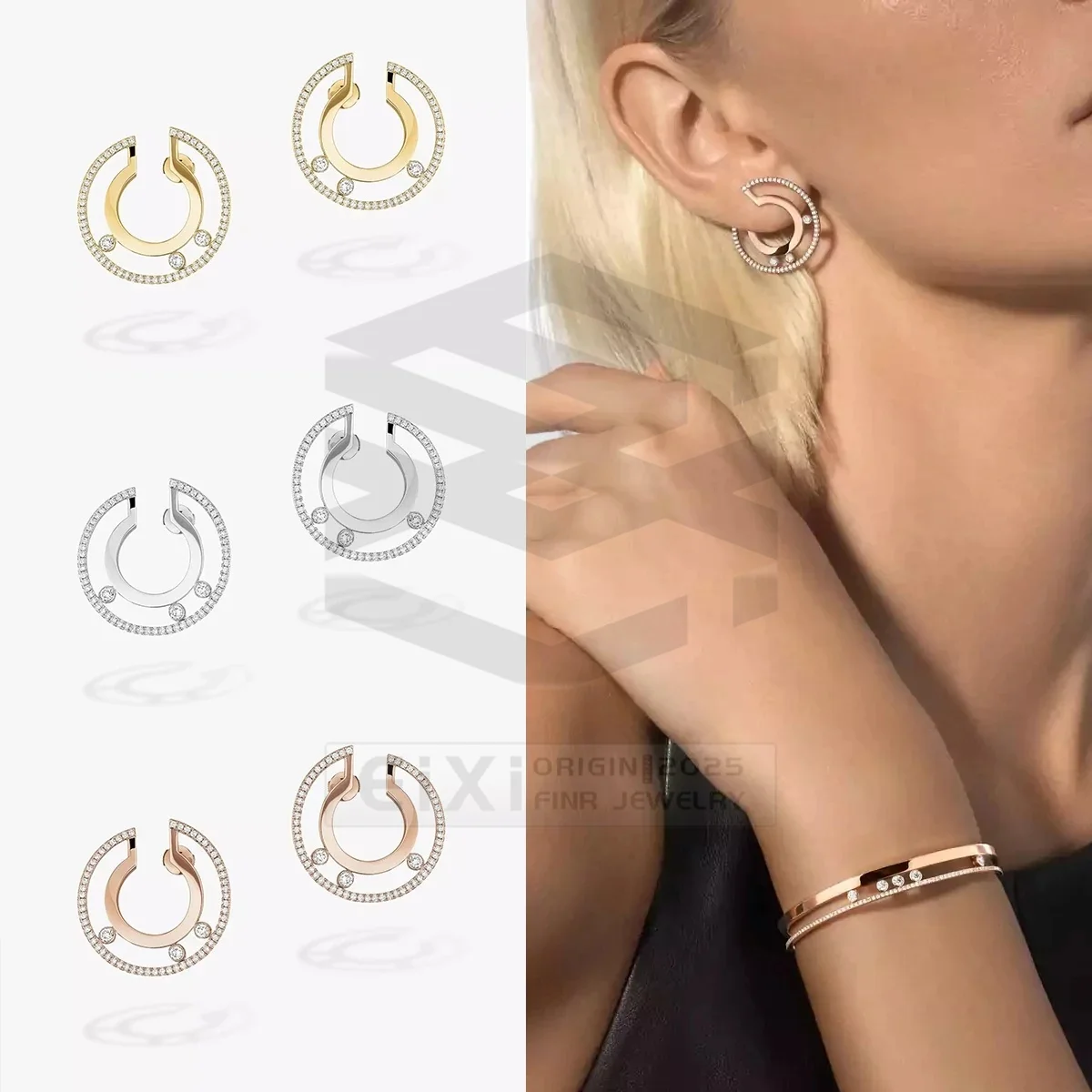 Fashion Trend S925 Mobile Zircon Earrings for High Quality Parties, Workplaces, Daily Versatile Jewelry - Birthday Gifts
Fashion Trend S925 Mobile Zircon Earrings for High Quality Parties, Workplaces, Daily Versatile Jewelry - Birthday Gifts