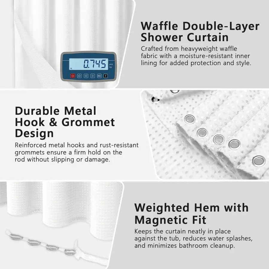 Bathroom Accessories Set 5PCS Glass Bathroom Accessories Set Complete with White Shower Curtain, Soap Dispenser, Toothbrush Hold
Bathroom Accessories Set 5PCS Glass Bathroom Accessories Set Complete with White Shower Curtain, Soap Dispenser, Toothbrush Hold