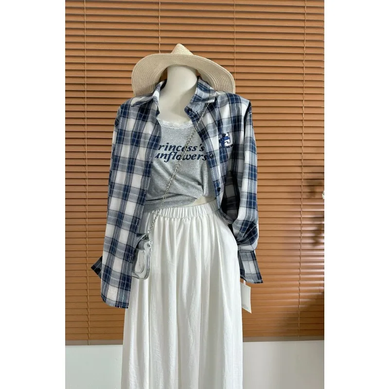 Dog Embroidery Autumn Korean Girl Plaid Shirt Loose Casual Versatile Long-sleeved Outer Shirt for Women
Dog Embroidery Autumn Korean Girl Plaid Shirt Loose Casual Versatile Long-sleeved Outer Shirt for Women