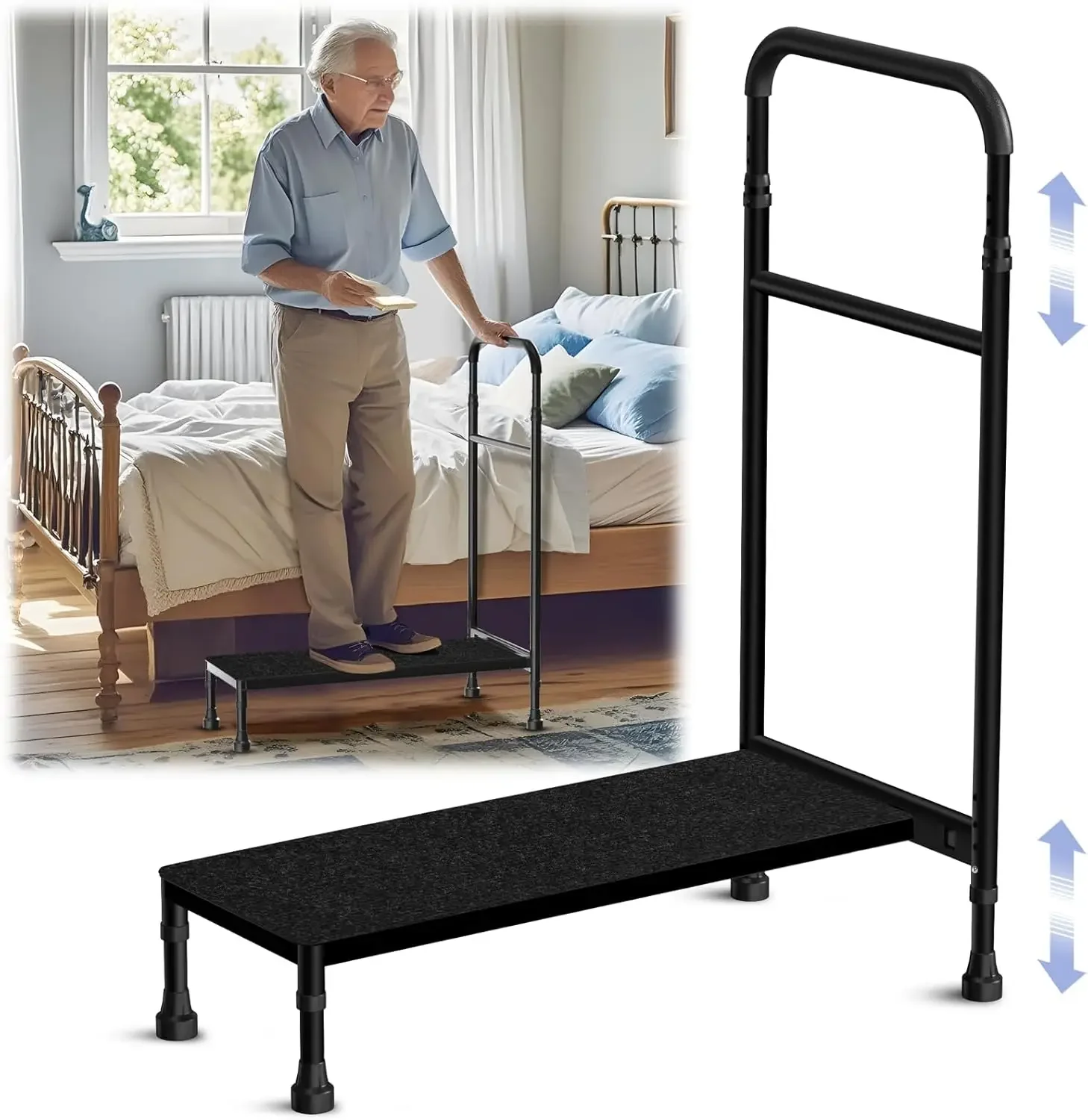Bestseller30.5'' Long Bedside Step Stool with Handle for Elderly Seniors Adults, Elderly Bed Step with Adjustable Height Handrai
Bestseller30.5'' Long Bedside Step Stool with Handle for Elderly Seniors Adults, Elderly Bed Step with Adjustable Height Handrai