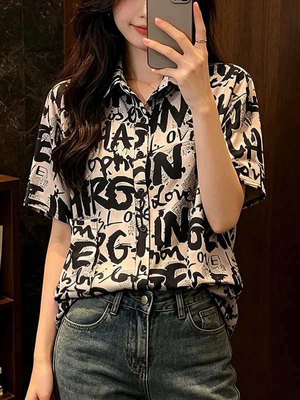 plus Size Women's Fashionable Korean Style Short Sleeve Shirt Summer 2026 Loose Belly Covering Versatile Slimming Top
plus Size Women's Fashionable Korean Style Short Sleeve Shirt Summer 2026 Loose Belly Covering Versatile Slimming Top
