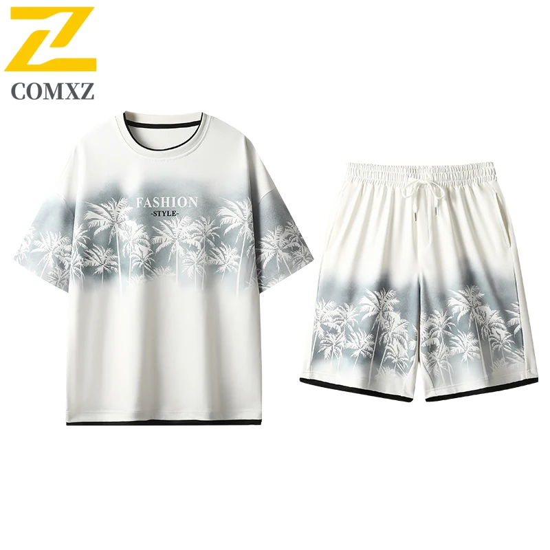 Summer New Men's Set Short Sleeves Short Pants Trendy Print Breathable Comfortable Beach T-shirt Daily Social Party Unisex Set
Summer New Men's Set Short Sleeves Short Pants Trendy Print Breathable Comfortable Beach T-shirt Daily Social Party Unisex Set