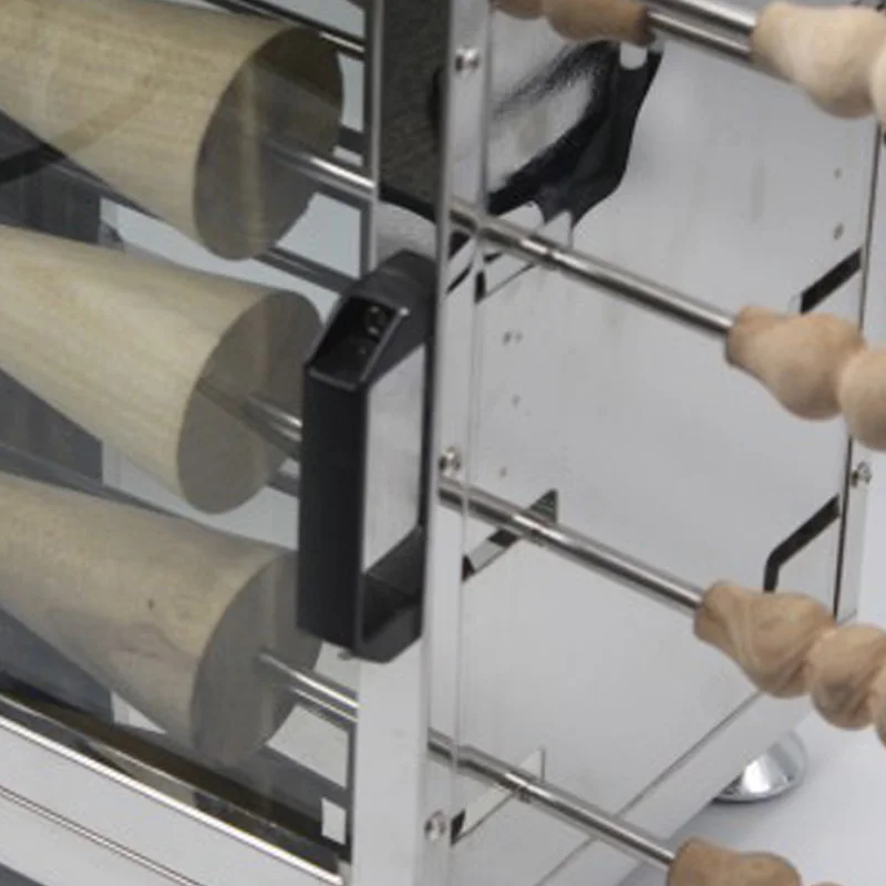 Печь для выпечки куртош (венгерский вафельный пирог) с 8 роликами, аппарат для приготовления конусных пирогов
Печь для выпечки куртош (венгерский вафельный пирог) с 8 роликами, аппарат для приготовления конусных пирогов