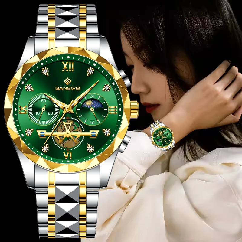 BANGWEI Original Fashion Watch For Woman Waterproof Luminous Date Ladies Watch Stainless Steel Quartz Business Women's Watches
BANGWEI Original Fashion Watch For Woman Waterproof Luminous Date Ladies Watch Stainless Steel Quartz Business Women's Watches
