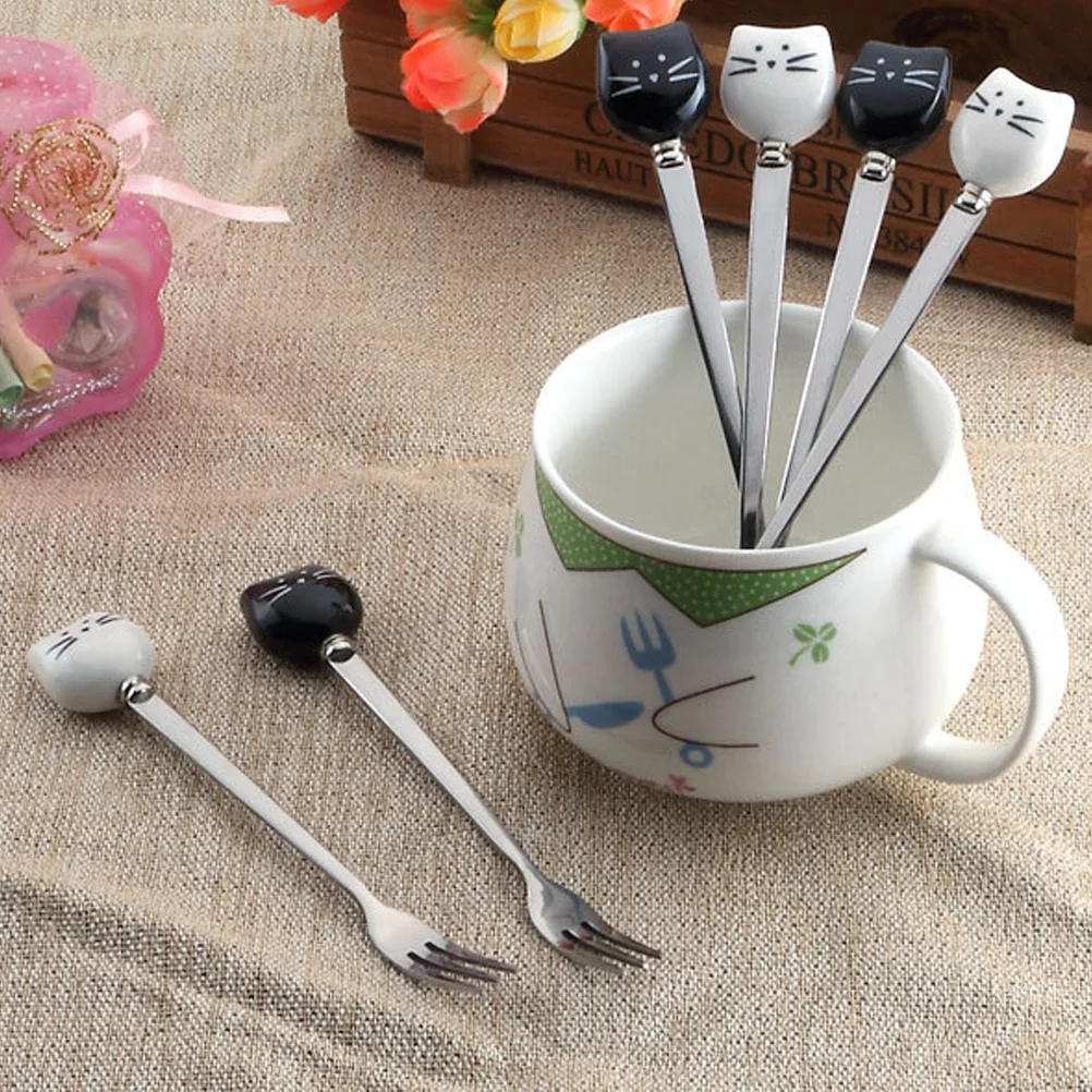 1Pcs Black Spoon Ceramic Stainless Steel Mini Cat Face Coffee Tea Stirring Easy to Hold Touch Comfortably
1Pcs Black Spoon Ceramic Stainless Steel Mini Cat Face Coffee Tea Stirring Easy to Hold Touch Comfortably