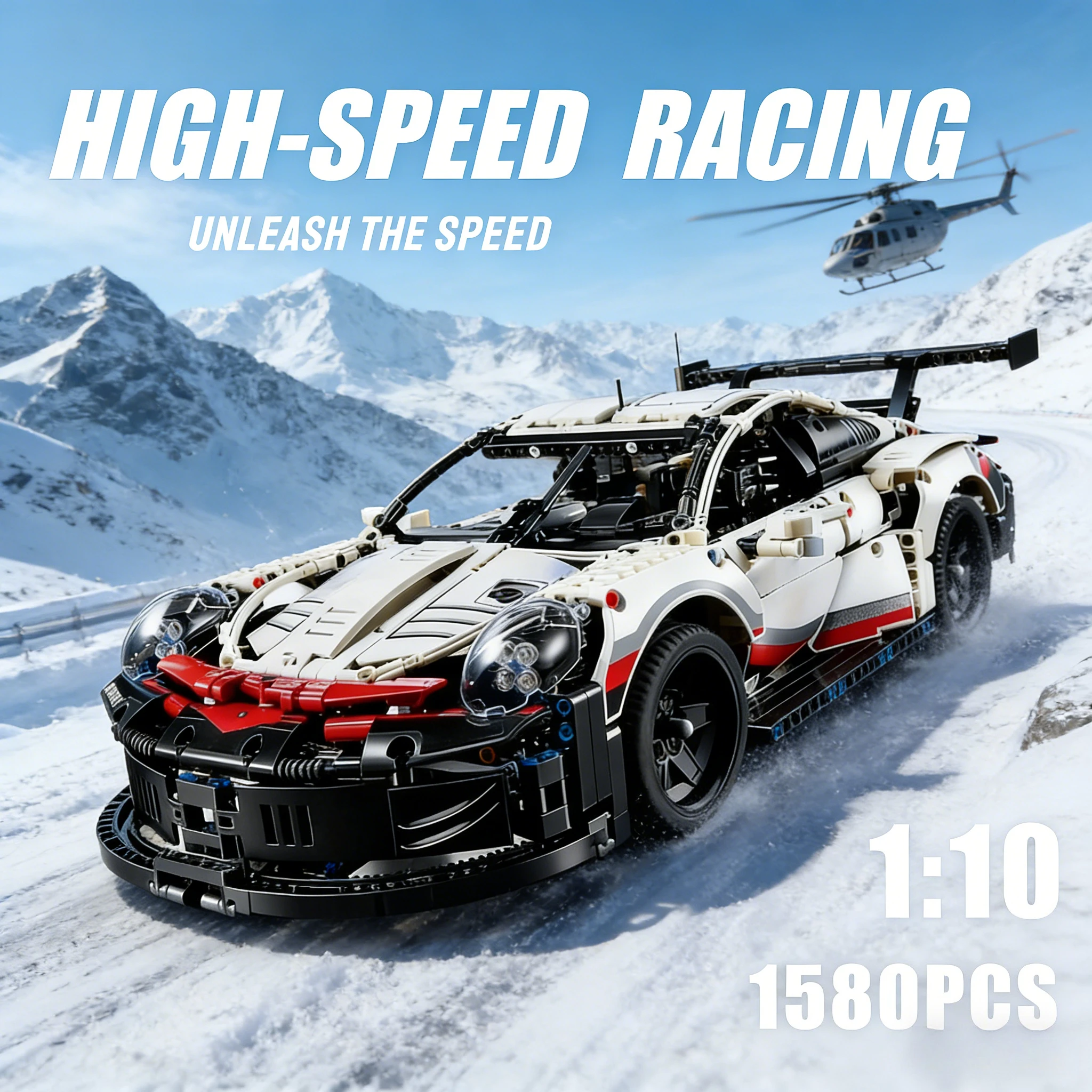 1580+ деталей, масштаб 1:10, сборные строительные блоки, совместимые с 42096, для радиоуправляемых машин, моторов или светодиодных фонарей, спортивная модель, конструктор MOC, игрушка, подарки для взрослых
1580+ деталей, масштаб 1:10, сборные строительные блоки, совместимые с 42096, для радиоуправляемых машин, моторов или светодиодных фонарей, спортивная модель, конструктор MOC, игрушка, подарки для взрослых