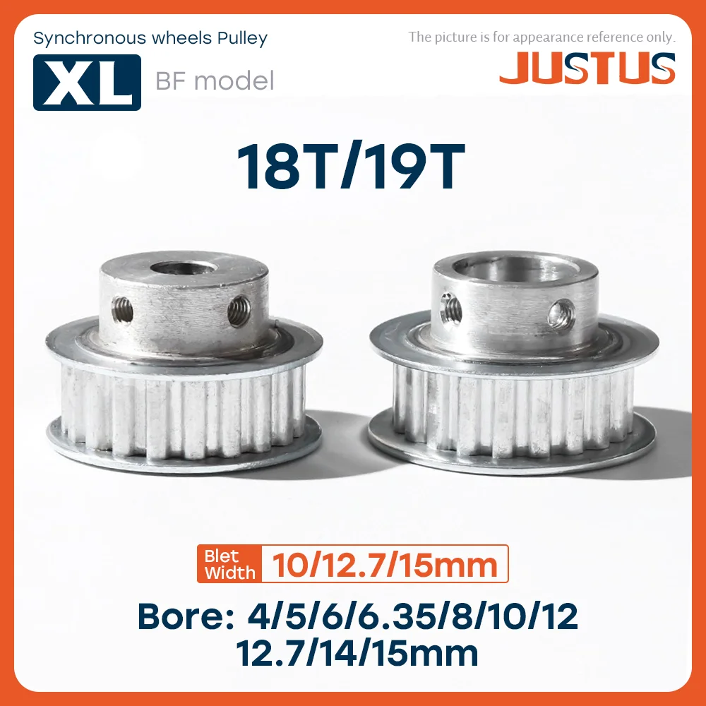 18T/19Teeth BF Type XL Timing Pulley Bore 4/5/6/6.35/8/10/12/12.7/14/15mm for 10/12.7/15mm Width Belt Used In Linear Pulley
18T/19Teeth BF Type XL Timing Pulley Bore 4/5/6/6.35/8/10/12/12.7/14/15mm for 10/12.7/15mm Width Belt Used In Linear Pulley