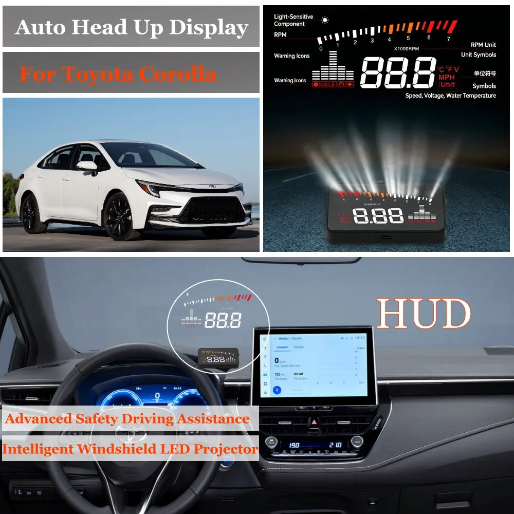 Car Head Up Display For Toyota Corolla E170/E210 2013-2026 AUTO HUD Windshield Projector Accessories Speedometer Odometer RPM
Car Head Up Display For Toyota Corolla E170/E210 2013-2026 AUTO HUD Windshield Projector Accessories Speedometer Odometer RPM