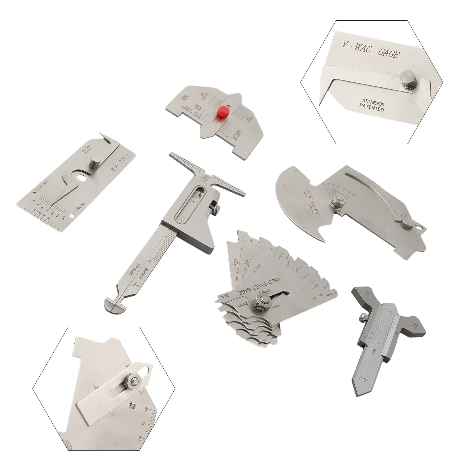Accessories Equipment Welding Gauges Heights Measuring Angles Bridge Inspection MG-11 MG-8 Metal Set Silver Supplies
Accessories Equipment Welding Gauges Heights Measuring Angles Bridge Inspection MG-11 MG-8 Metal Set Silver Supplies