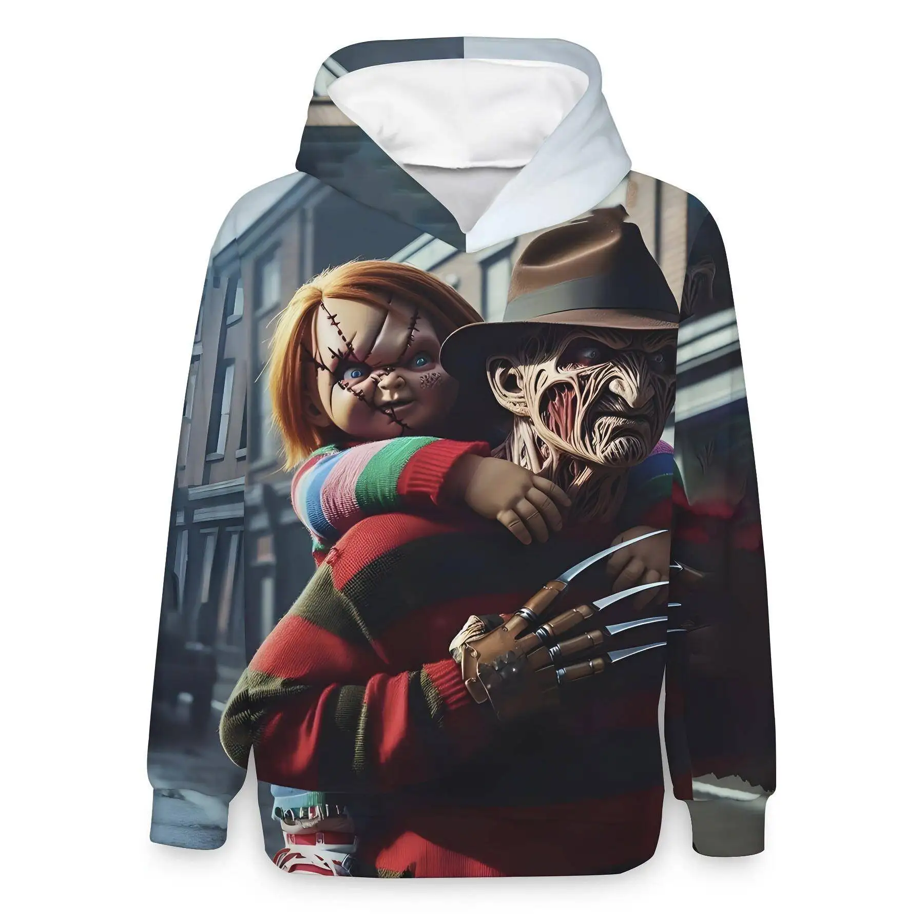 Halloween Hoodie Polyester Fabric Loose Fit Printed Unisex Polyester Fabric Hooded Sweatshirt Halloween Theme Streetwear
Halloween Hoodie Polyester Fabric Loose Fit Printed Unisex Polyester Fabric Hooded Sweatshirt Halloween Theme Streetwear