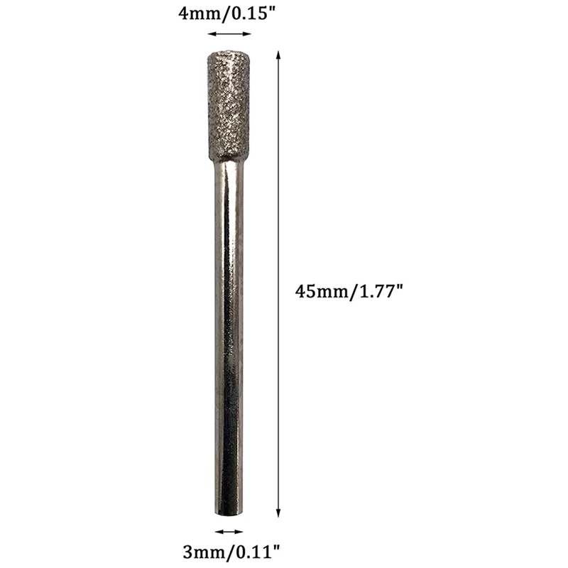 AB34-40 Pcs Diamond Grinding Bits 4Mm Cylinder Head Grinding Bit Rotary Diamond Burr Set For Most Rotary Tool Bit Grinder
AB34-40 Pcs Diamond Grinding Bits 4Mm Cylinder Head Grinding Bit Rotary Diamond Burr Set For Most Rotary Tool Bit Grinder