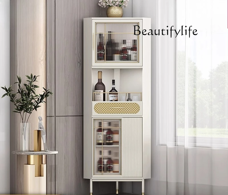Light luxury corner cabinet triangular cabinet bedroom solid wood corner locker living room sensor light fan wine cabinet
Light luxury corner cabinet triangular cabinet bedroom solid wood corner locker living room sensor light fan wine cabinet