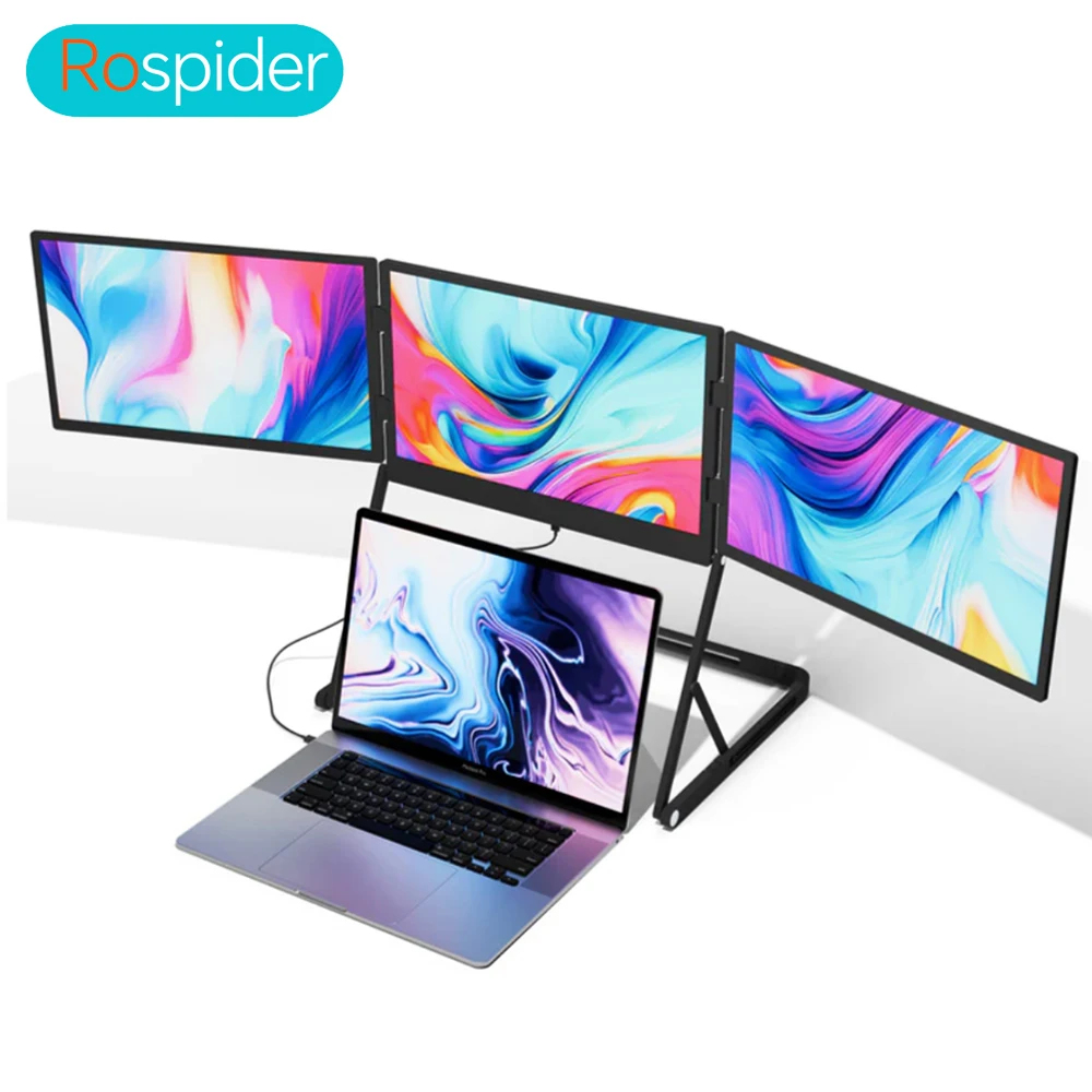 Rospider 14" Portable Triple Monitor, 1080P FHD 100% sRGB Laptop Display, Single Cable for Mac M1 M2 M3 Windows, Workstation
Rospider 14" Portable Triple Monitor, 1080P FHD 100% sRGB Laptop Display, Single Cable for Mac M1 M2 M3 Windows, Workstation