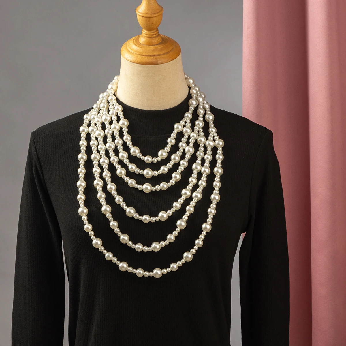 Luxury Multi-strand Pearl Necklace Elegant Layered Mixed Bead Necklace Bridal Wedding Evening Party
Luxury Multi-strand Pearl Necklace Elegant Layered Mixed Bead Necklace Bridal Wedding Evening Party
