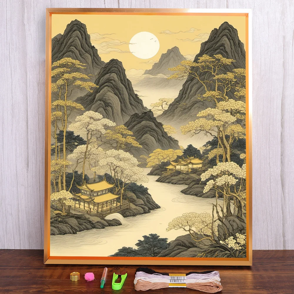 Fantasy Landscape Pre-Printed Cross Stitch Set DIY Embroidery Painting Needlework Knitting Handicraft Mulina Sales Wholesale
Fantasy Landscape Pre-Printed Cross Stitch Set DIY Embroidery Painting Needlework Knitting Handicraft Mulina Sales Wholesale