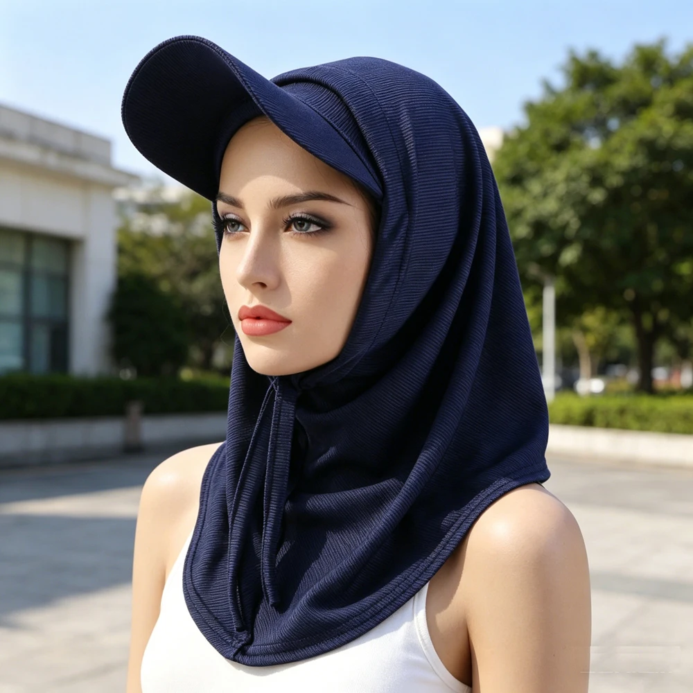 Women 2PCS Set Stripe Brimmed Headscarf Baseball Cap Muslim Hijab Adjustable Visor Bonnet Turban Head Wrap Scarves Outdoor rab
Women 2PCS Set Stripe Brimmed Headscarf Baseball Cap Muslim Hijab Adjustable Visor Bonnet Turban Head Wrap Scarves Outdoor rab