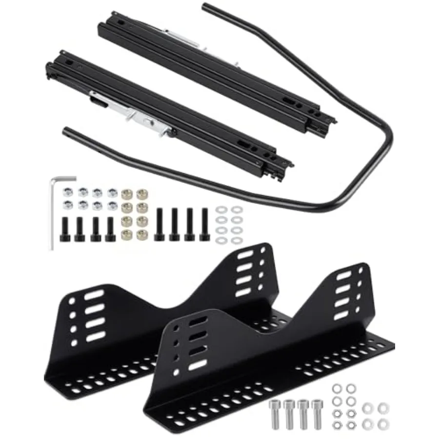 Universal Racing Seat Bracket with Seat Slider Side Mounting Bracket Track Assembly Sets Compatible with NRG Sparco and More Af
Universal Racing Seat Bracket with Seat Slider Side Mounting Bracket Track Assembly Sets Compatible with NRG Sparco and More Af