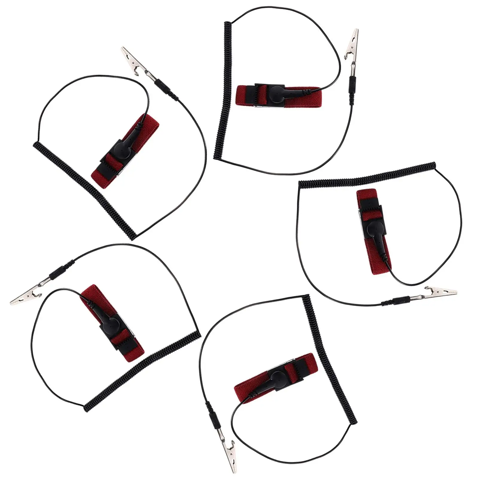 Anti-static Wrist Strap with Adjustable Spiral Wire Grounding Esd to Prevent Electricity Accumulation 5pcs Straps Band Bracelet
Anti-static Wrist Strap with Adjustable Spiral Wire Grounding Esd to Prevent Electricity Accumulation 5pcs Straps Band Bracelet