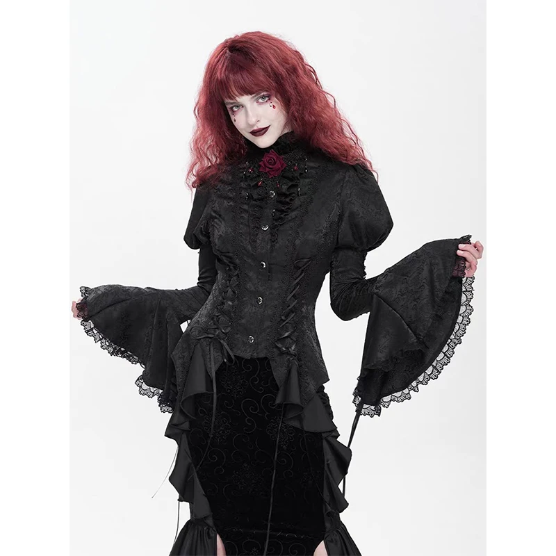 Новинка: Женские винтажные готические черные рубашки MEXZT в японском стиле Харадзюку с кружевными вставками, белые блузки Лолита Кьюткор с расклешенными длинными рукавами
Новинка: Женские винтажные готические черные рубашки MEXZT в японском стиле Харадзюку с кружевными вставками, белые блузки Лолита Кьюткор с расклешенными длинными рукавами