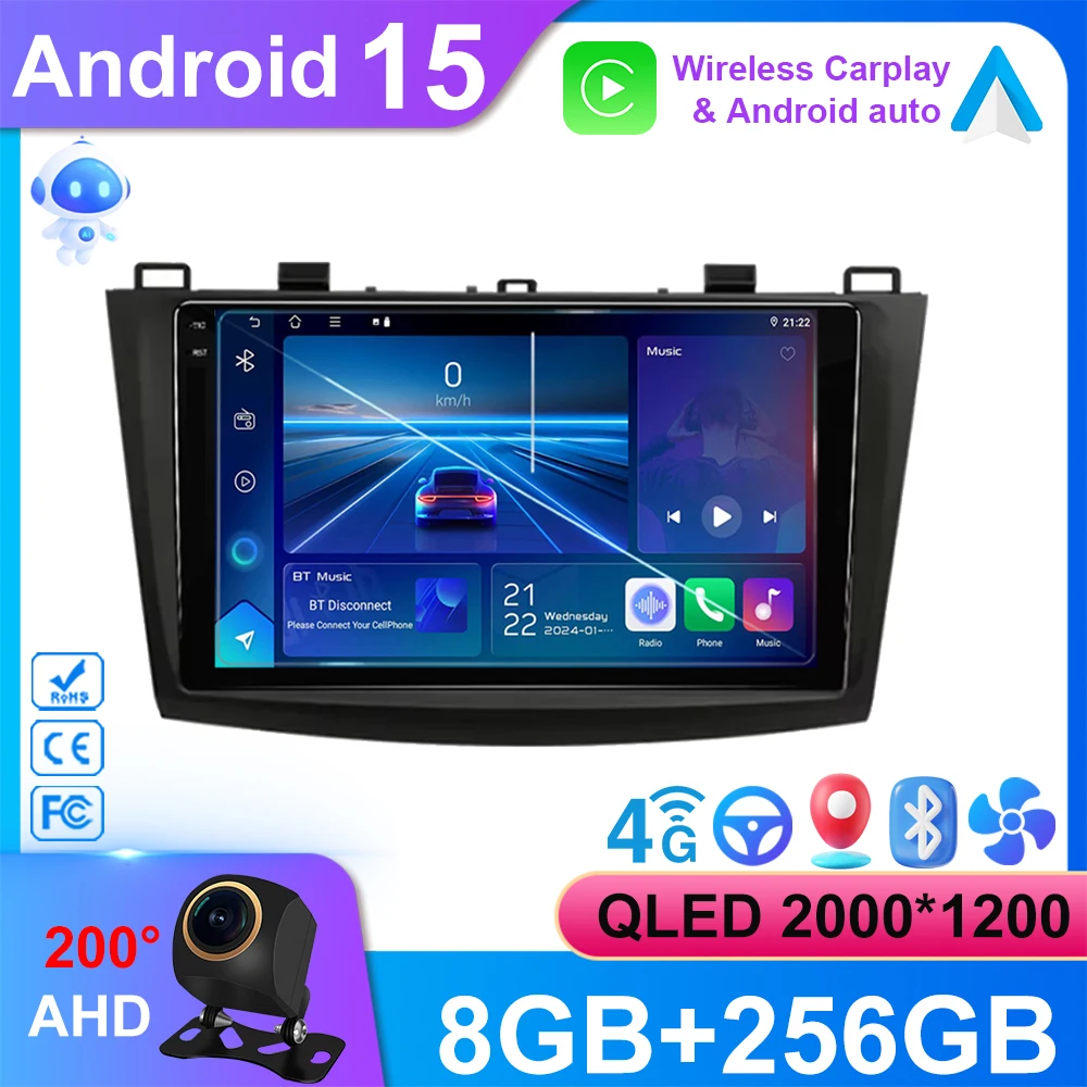 Car Radio Android15 For Mazda 3 BL 2009 - 2013 Carplay Auto 4G+WIFI GPS Navigation Multimedia Video Player Stereo DVD 2DIN radio
Car Radio Android15 For Mazda 3 BL 2009 - 2013 Carplay Auto 4G+WIFI GPS Navigation Multimedia Video Player Stereo DVD 2DIN radio