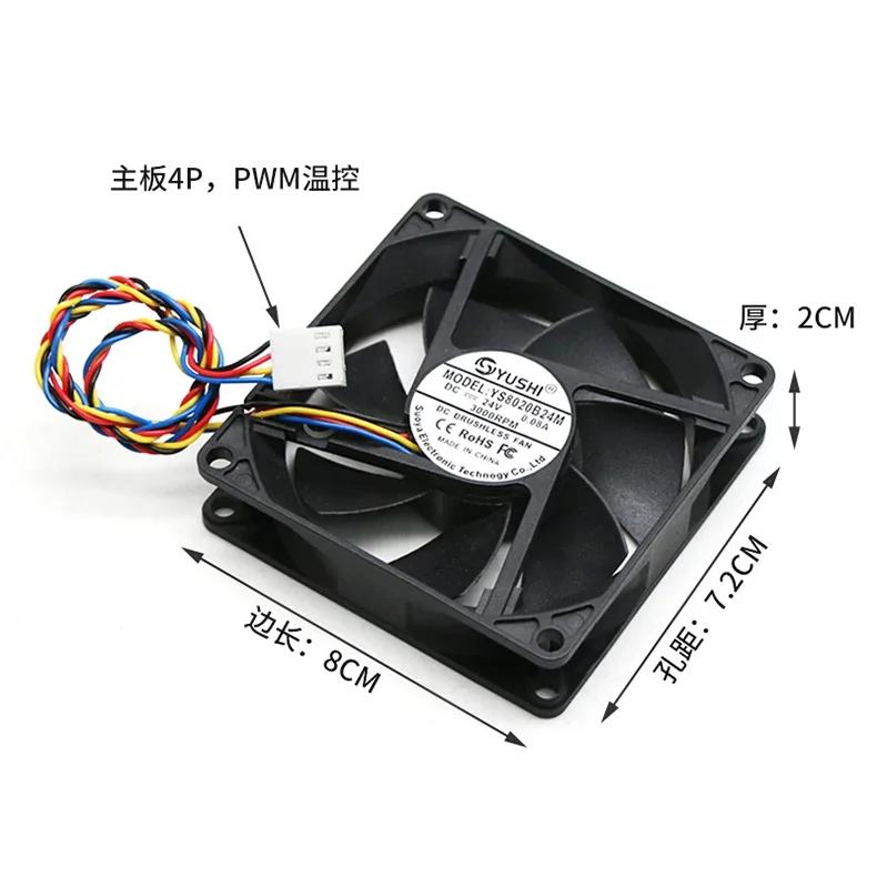 DC 24V 80MM двойной шарик 80x80x20mm серверный промышленный вентилятор охлаждения
DC 24V 80MM двойной шарик 80x80x20mm серверный промышленный вентилятор охлаждения