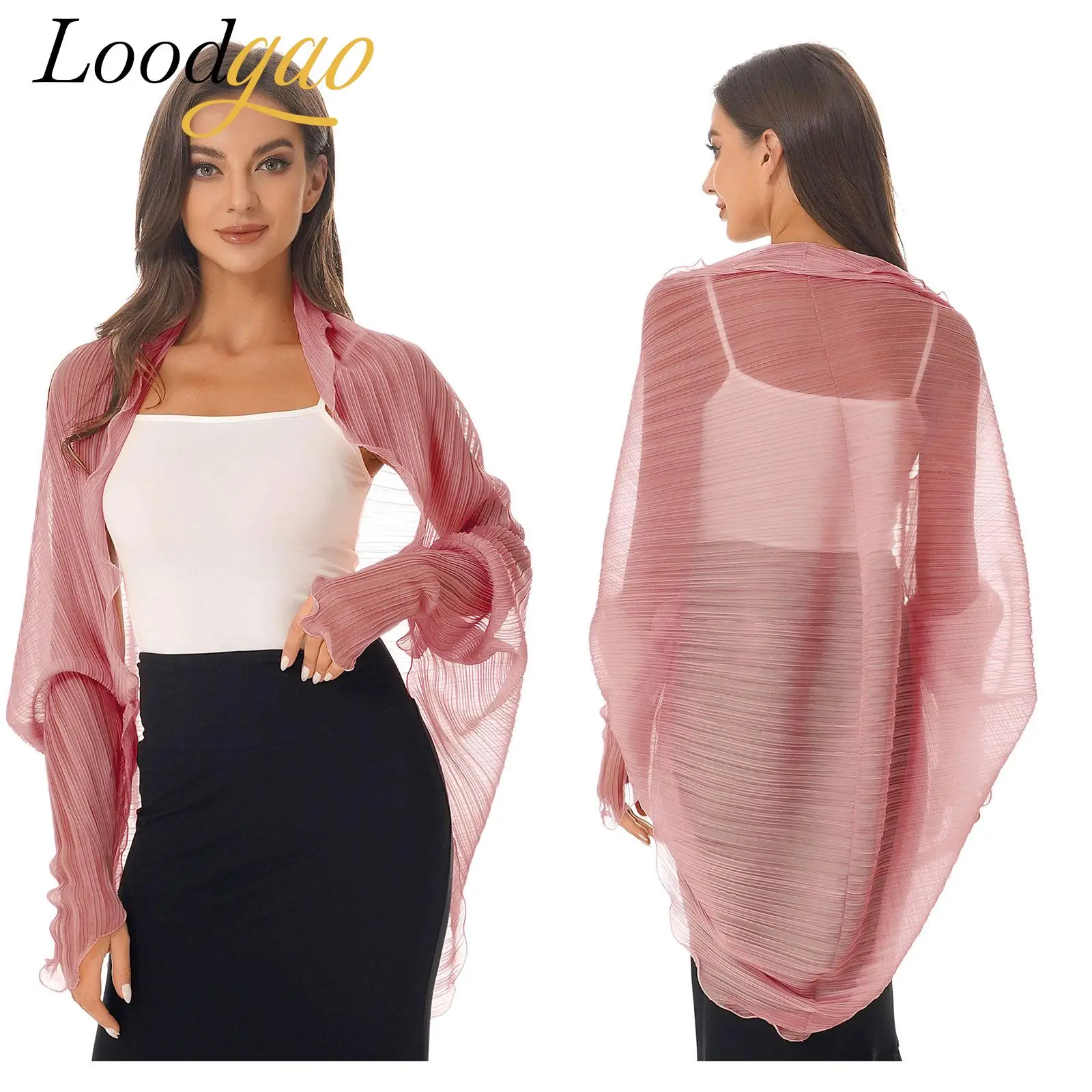 2025 Summer Womens Wraps Chiffon Shrug Long Sleeve Tops Open Front Bolero for Camis Dress Sun Protection Beachwear Cover Ups 
2025 Summer Womens Wraps Chiffon Shrug Long Sleeve Tops Open Front Bolero for Camis Dress Sun Protection Beachwear Cover Ups