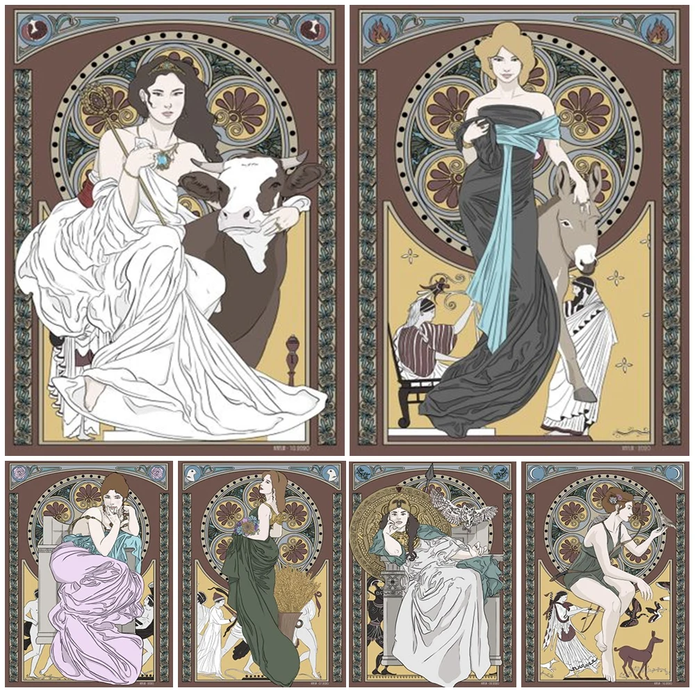 Greek Goddesses Tarot Princess Poster Wall Art Canvas Painting Posters and Prints Wall Pictures For Living Room Home Decor
Greek Goddesses Tarot Princess Poster Wall Art Canvas Painting Posters and Prints Wall Pictures For Living Room Home Decor