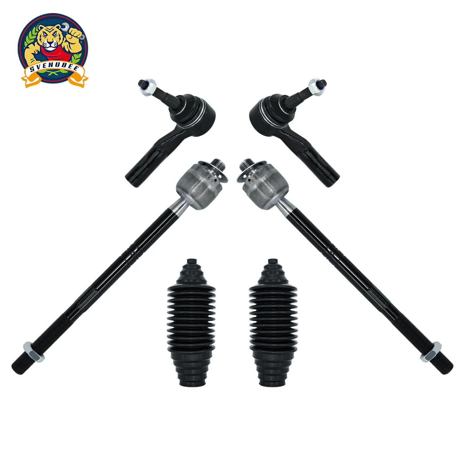 Svenubee 6Pcs Front Steering Inner Outer Tie Rod Boot Kit for Chevrolet Cruzer 11-16 Chevrolet Volt 11-15 Buick Verano 12-17
Svenubee 6Pcs Front Steering Inner Outer Tie Rod Boot Kit for Chevrolet Cruzer 11-16 Chevrolet Volt 11-15 Buick Verano 12-17