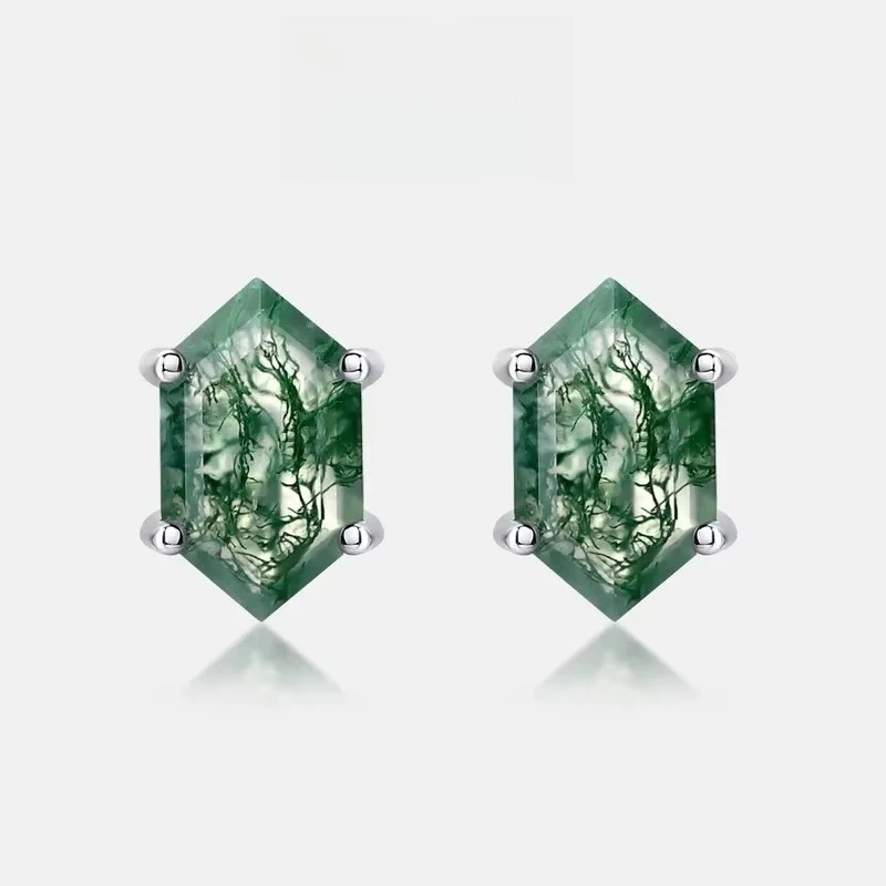 Geometric Agate Women's Personalized Earrings S925 Silver Plated 18K Gold PT950 Platinum Green Moss Stone Earrings
Geometric Agate Women's Personalized Earrings S925 Silver Plated 18K Gold PT950 Platinum Green Moss Stone Earrings