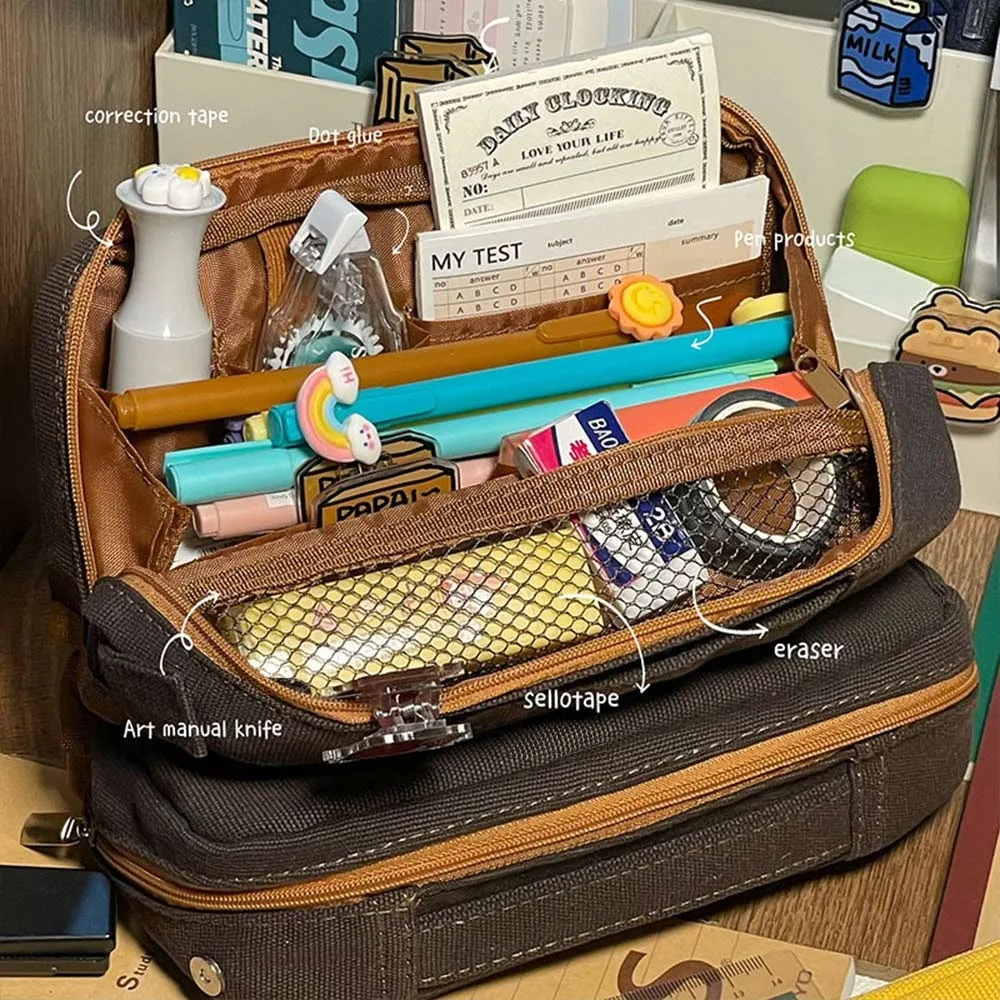 Large Opening Design Pen Bag Large Capacity Portable Stationery Pouch Multi-functional Stationery Storage Bag Students Gift
Large Opening Design Pen Bag Large Capacity Portable Stationery Pouch Multi-functional Stationery Storage Bag Students Gift