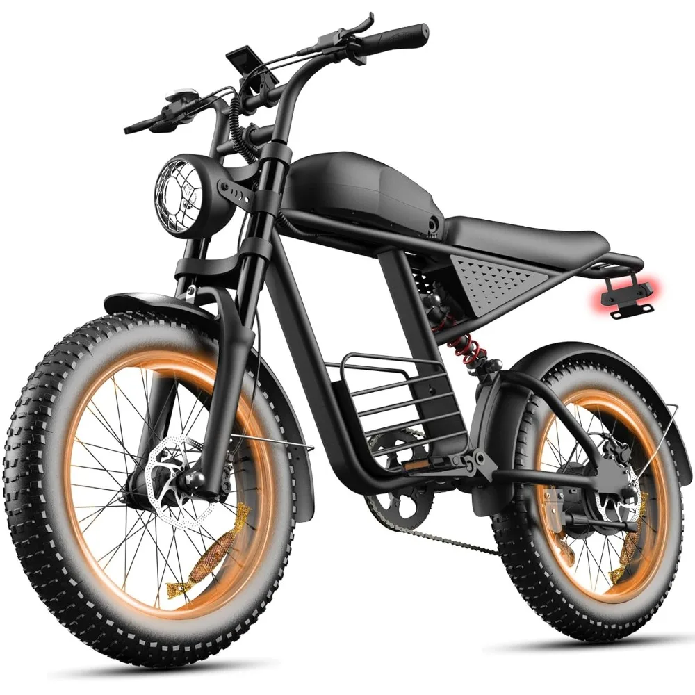 Ebikes for Adults,1500W Peak 90Nm High Torque Motor, 48V 20Ah Battery 70 Miles Range, 20"x4" Fat Tire Ebike for, Customized
Ebikes for Adults,1500W Peak 90Nm High Torque Motor, 48V 20Ah Battery 70 Miles Range, 20"x4" Fat Tire Ebike for, Customized