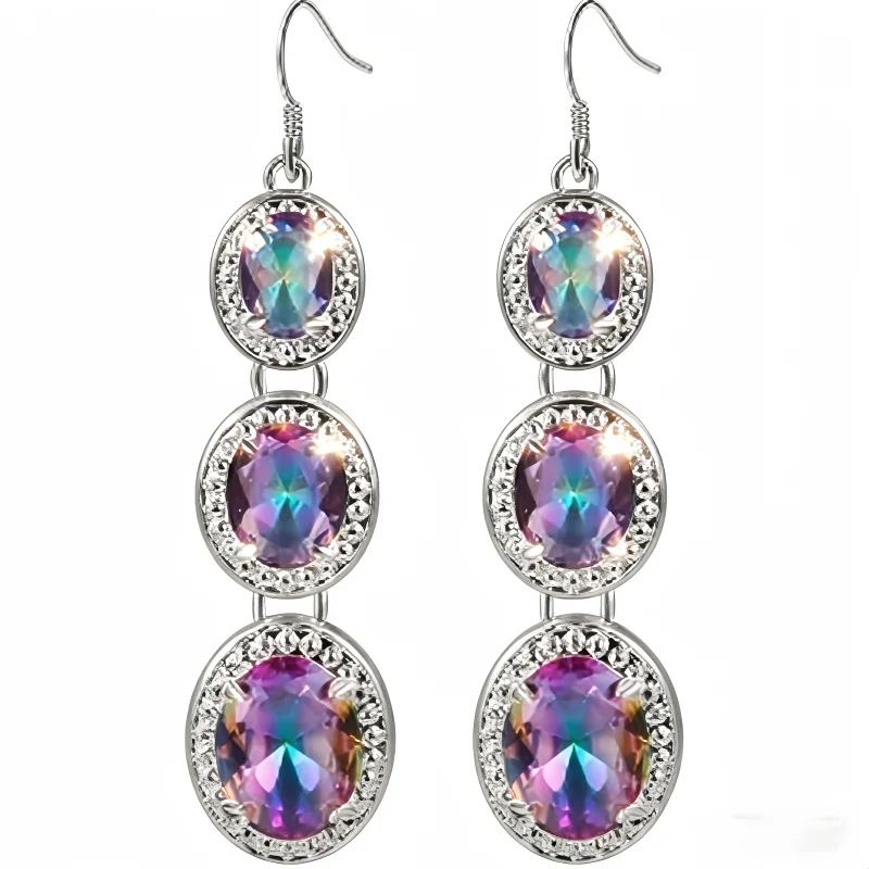 Женские серьги из серебра 2019 пробы, с натуральным радужным огнем и таинственным топазом
Женские серьги из серебра 2019 пробы, с натуральным радужным огнем и таинственным топазом