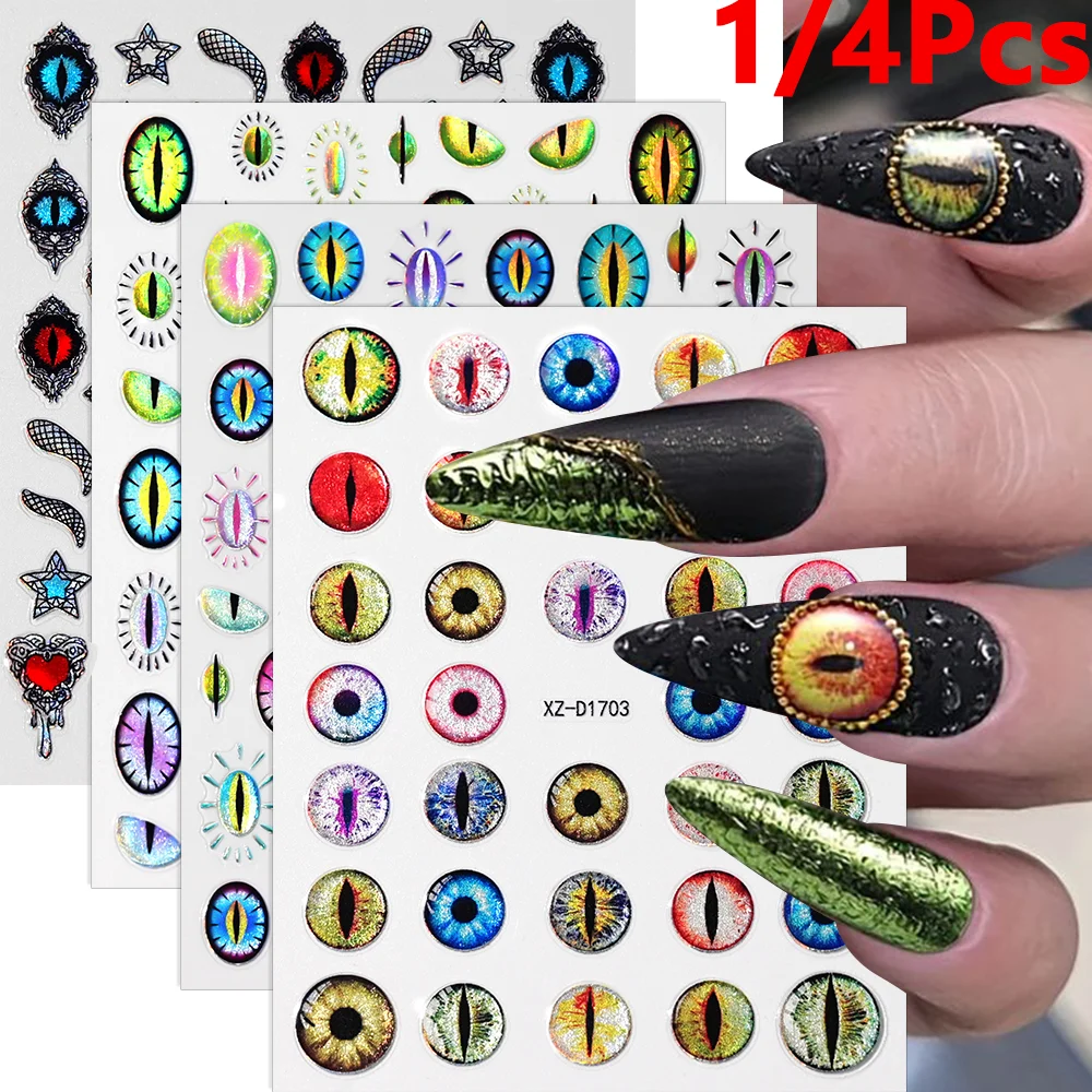 1/4Pcs Colorful Eyeball Nail Art Stickers 10*8cm Blue/Red Evil Gaze Eyes/Cross Self Adhesive Slider Punk Party Manicure Decals *
1/4Pcs Colorful Eyeball Nail Art Stickers 10*8cm Blue/Red Evil Gaze Eyes/Cross Self Adhesive Slider Punk Party Manicure Decals *