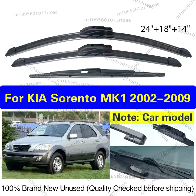 3PCS Car Wiper For Kia Sorento MK1 2002 - 2009 Front Rear Windshield Windscreen Wiper Blade Rubber Car Accessories 24"+18"+14"
3PCS Car Wiper For Kia Sorento MK1 2002 - 2009 Front Rear Windshield Windscreen Wiper Blade Rubber Car Accessories 24"+18"+14"