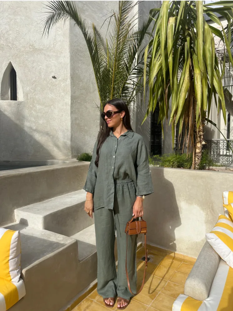 2025 New Summer and Autumn Cotton and Linen Women's Suit Fashionable Temperament Commuting Shirt Two-piece Set for Women
2025 New Summer and Autumn Cotton and Linen Women's Suit Fashionable Temperament Commuting Shirt Two-piece Set for Women