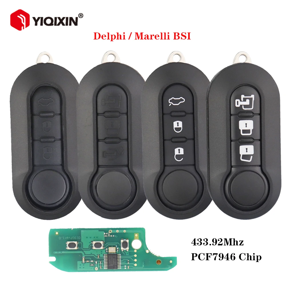 433MHz PCF7946 Chip Remote Car Key For Fiat 500 500L MPV Panda Punto Bravo Ducato Citroen Jumper Peugeot Boxer 2008-2015 Uncut
433MHz PCF7946 Chip Remote Car Key For Fiat 500 500L MPV Panda Punto Bravo Ducato Citroen Jumper Peugeot Boxer 2008-2015 Uncut