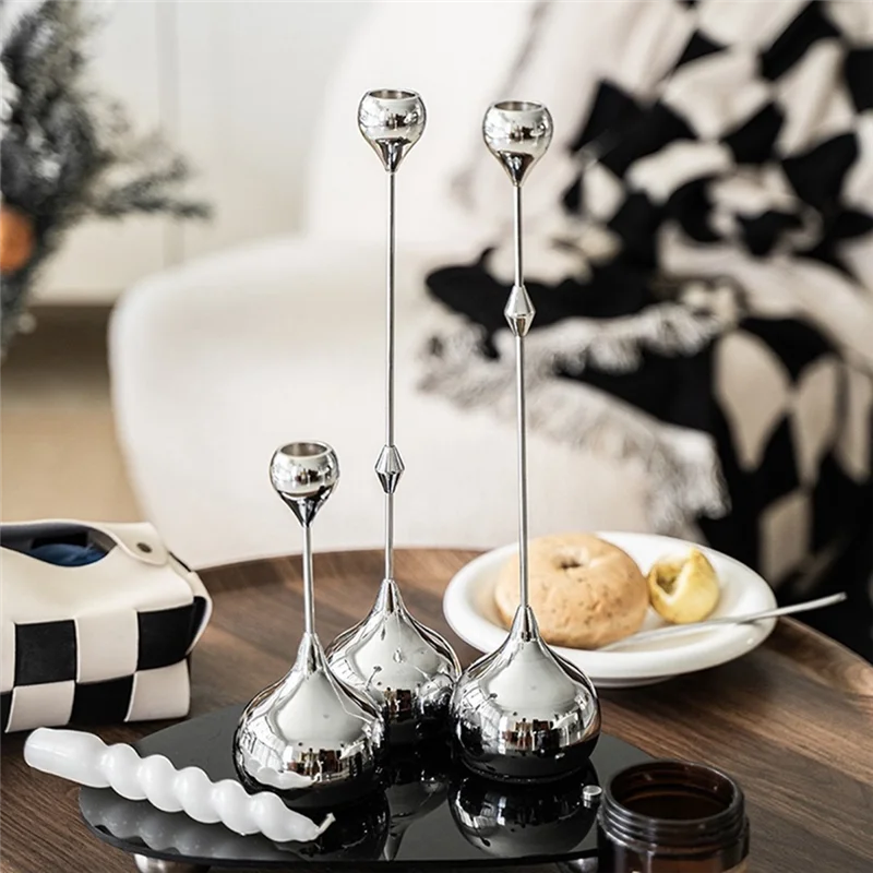 PZHI-Metal Candle Holder Silver, Romantic Art Table Decoration For Home Dining, Wedding Photography Props Candlessticks
PZHI-Metal Candle Holder Silver, Romantic Art Table Decoration For Home Dining, Wedding Photography Props Candlessticks