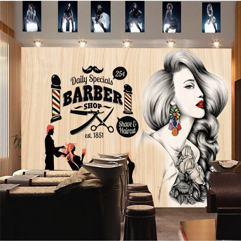 Modern Hair Salon Beauty Salon Wall Paper Personality Barber Shop Industrial Decor Wood Textured Background Mural Wallpaper 3D
Modern Hair Salon Beauty Salon Wall Paper Personality Barber Shop Industrial Decor Wood Textured Background Mural Wallpaper 3D