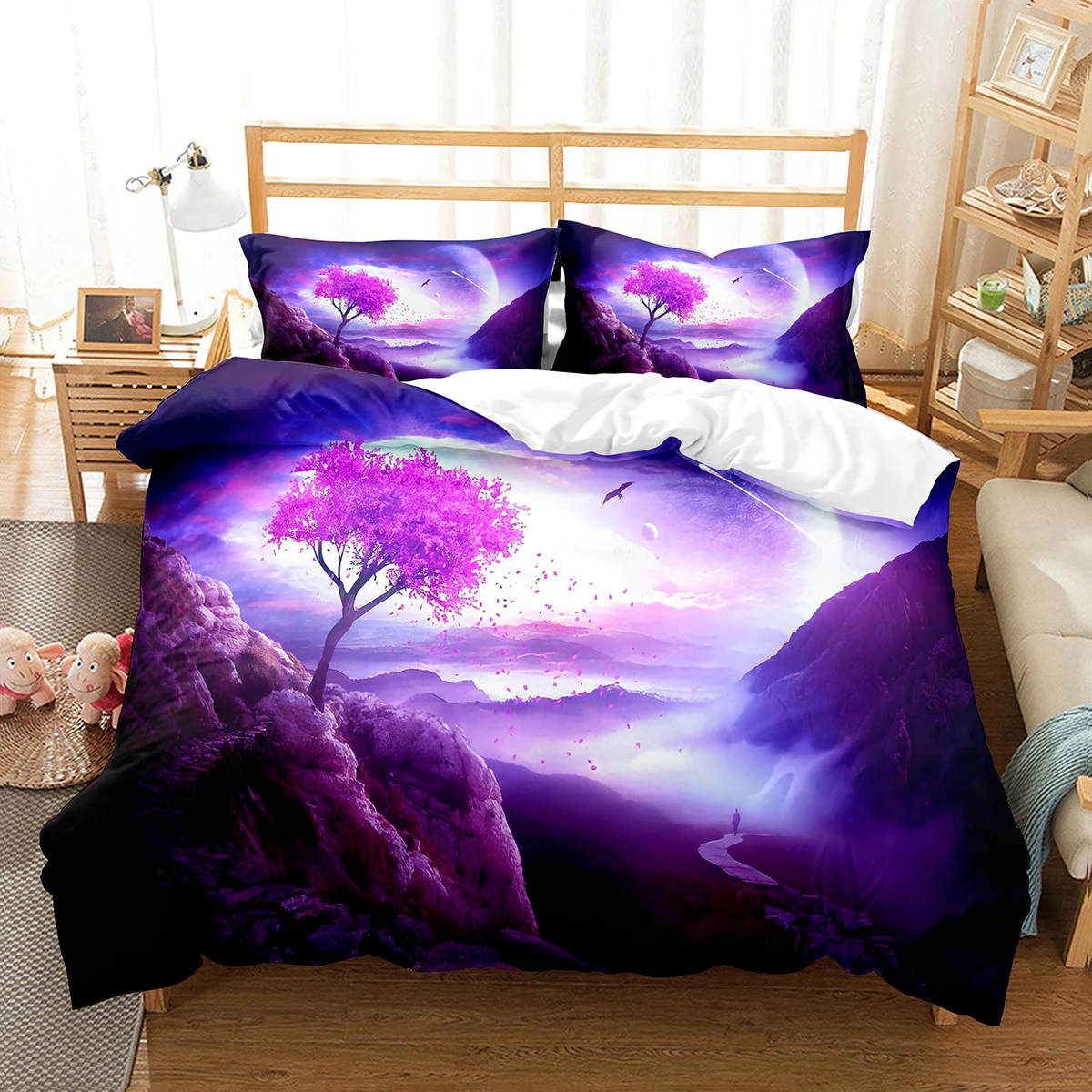 Moon Night Tree Duvet Cover Set Beautiful Landscape Pattern Polyester Comforter Cover With Pillowcase For Men Women Bedding Set
Moon Night Tree Duvet Cover Set Beautiful Landscape Pattern Polyester Comforter Cover With Pillowcase For Men Women Bedding Set
