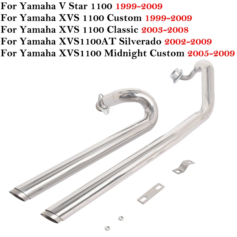 Motorcycle Exhaust Escape Full Double Link Pipe For Yamaha V Star 1100 V-Star XVS1100 Classic Midnight Custom Custom 1999 - 2005
Motorcycle Exhaust Escape Full Double Link Pipe For Yamaha V Star 1100 V-Star XVS1100 Classic Midnight Custom Custom 1999 - 2005