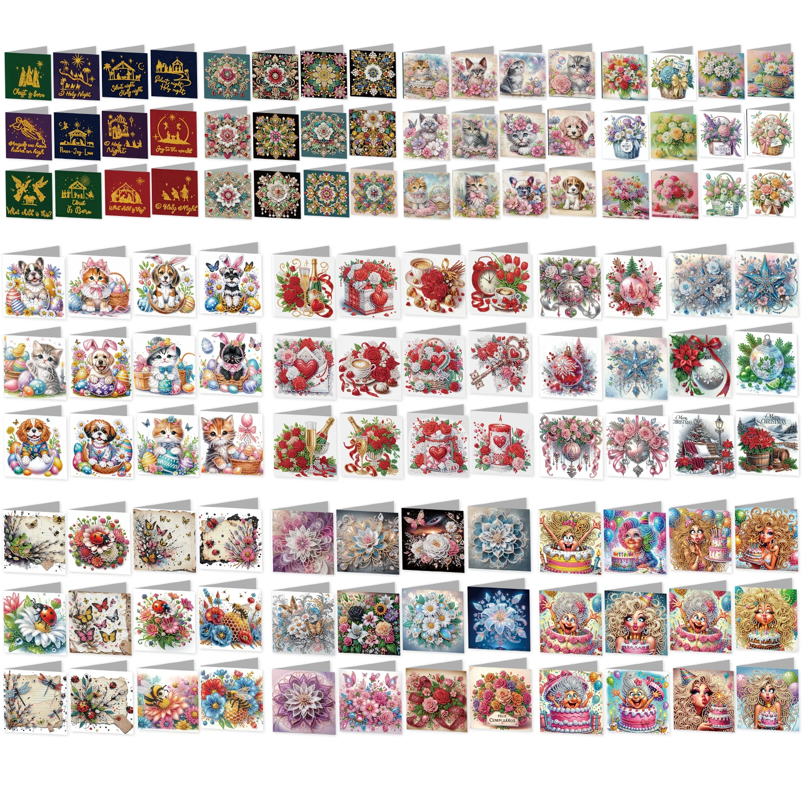 12PCS Flower Theme DIY Diamond Painting Greeting Card Set with Envelope Diamond Art Handmade Cards Congratulations Cards & Gifts
12PCS Flower Theme DIY Diamond Painting Greeting Card Set with Envelope Diamond Art Handmade Cards Congratulations Cards & Gifts