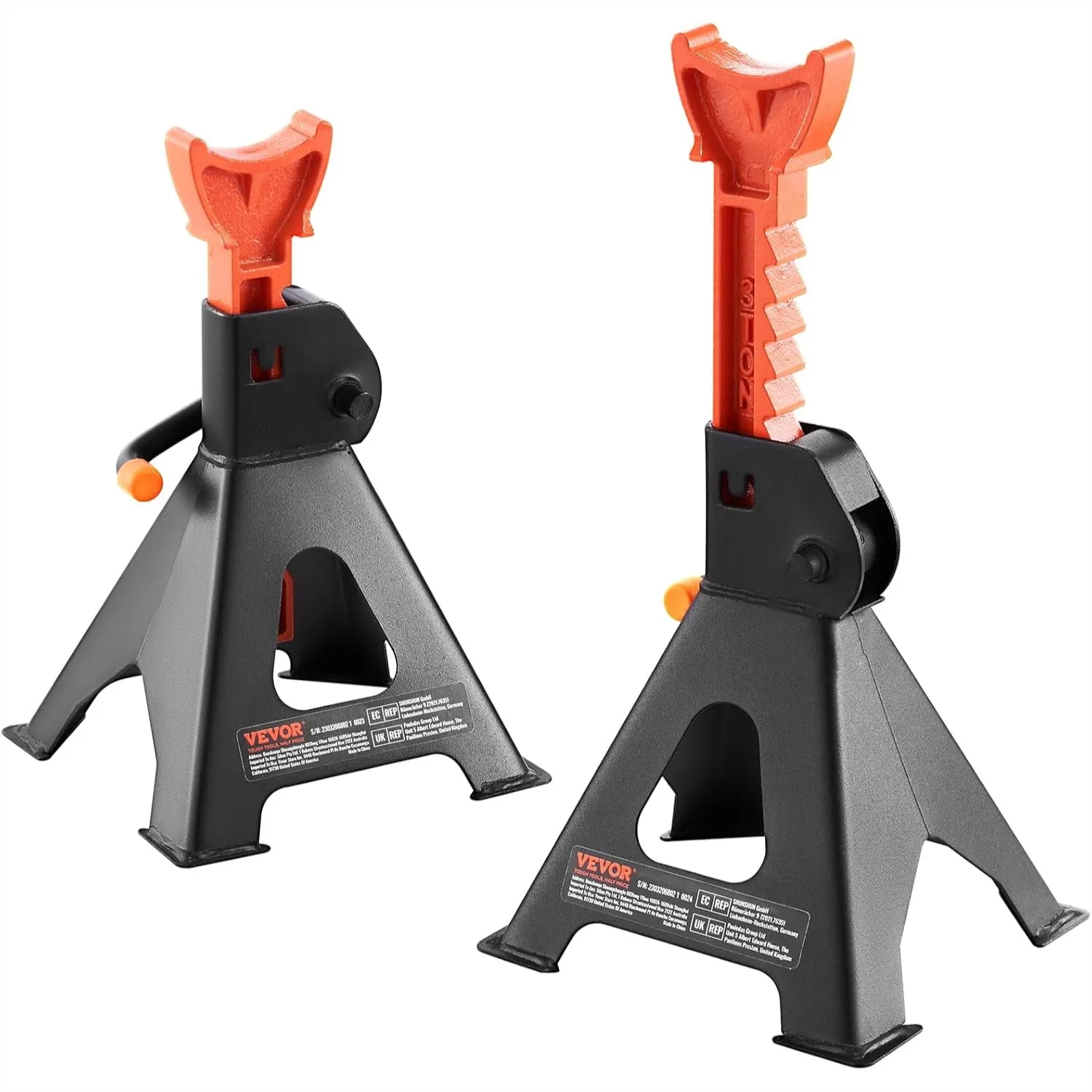 3 Ton Car Jack Stands 6600 lbs Capacity, Adjustable 10.8-16.3 inch for SUV Pickup Truck UTV ATV, Red, 1 Pair
3 Ton Car Jack Stands 6600 lbs Capacity, Adjustable 10.8-16.3 inch for SUV Pickup Truck UTV ATV, Red, 1 Pair