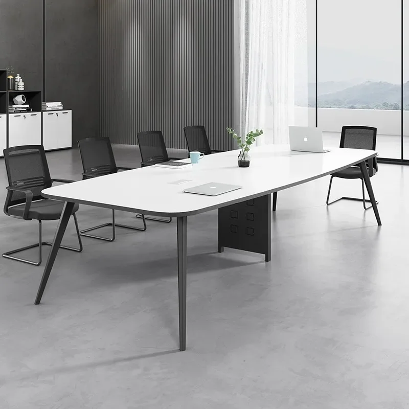 negotiation table and chair combination, simple and modern eight-character foot, small training reception long table
negotiation table and chair combination, simple and modern eight-character foot, small training reception long table