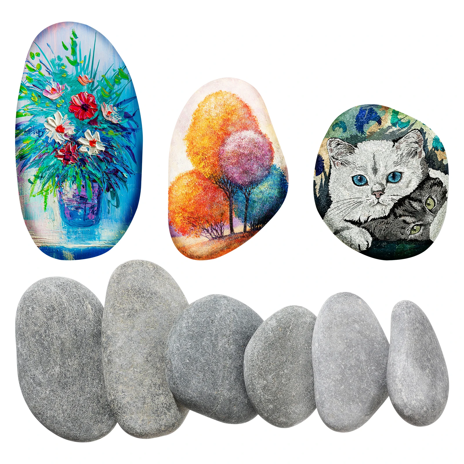 Painted Stone Smooth Rocks for Craft Non Porous Beach Pebbles Drawing Stones Garden Decoration Vase Filler Gifts Hidden
Painted Stone Smooth Rocks for Craft Non Porous Beach Pebbles Drawing Stones Garden Decoration Vase Filler Gifts Hidden