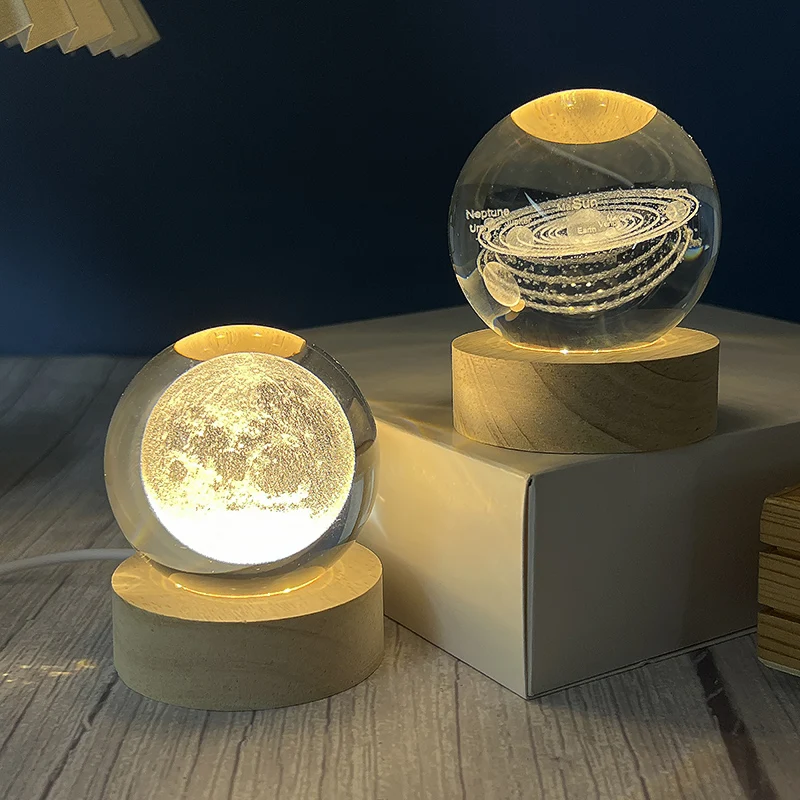 LED Crystal Ball Table Lamp 3D Moon Galaxy Decor Children Night Lamp Bedroom Ambient Light Birthday Gift Home Desktop Decoration
LED Crystal Ball Table Lamp 3D Moon Galaxy Decor Children Night Lamp Bedroom Ambient Light Birthday Gift Home Desktop Decoration