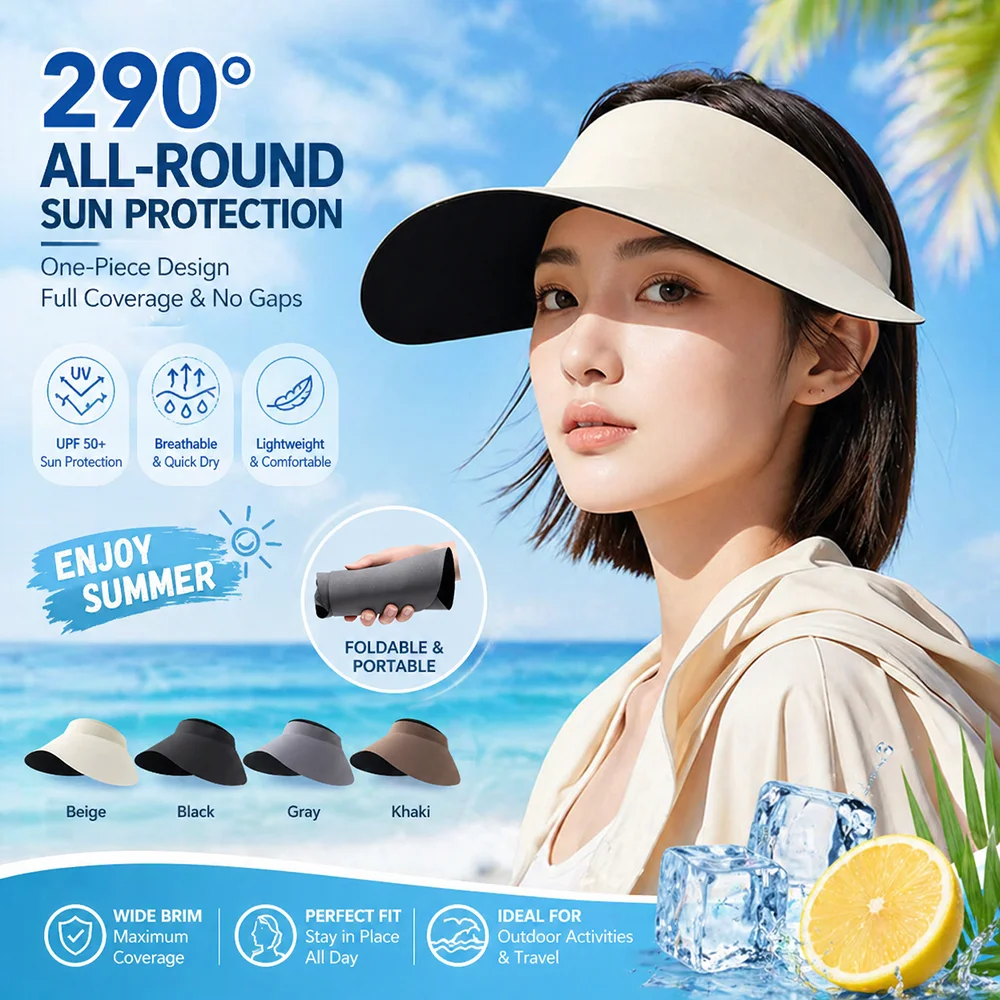 Women Wide Brim Sun Visor Hat UV Protection 290 Degree Coverage Foldable Breathable Summer Beach Cap Outdoor Travel Sun Hat gift
Women Wide Brim Sun Visor Hat UV Protection 290 Degree Coverage Foldable Breathable Summer Beach Cap Outdoor Travel Sun Hat gift
