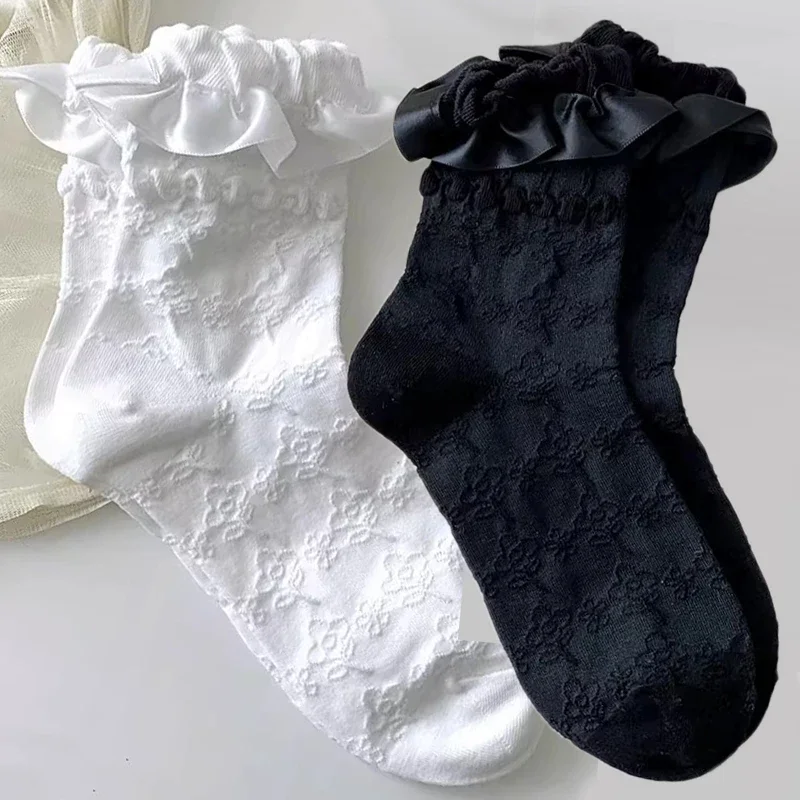 3Pairs Lolita Cute Ruffled Edge Socks Harajuku Bow Lace Japanese Jk College White Tube Socks Streetwear Hosiery Socks Kawaii
3Pairs Lolita Cute Ruffled Edge Socks Harajuku Bow Lace Japanese Jk College White Tube Socks Streetwear Hosiery Socks Kawaii